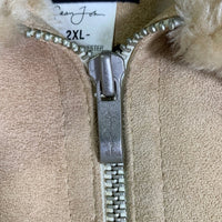 Sean John ショーンジョン ファー レザー ジップアップ ジャケット ベージュ Size 2XL 福生店