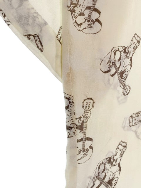 US古着 70's Elvis Presley エルヴィスプレスリー 半袖シャツ 総柄 フルーツオブザルーム Size L 福生店