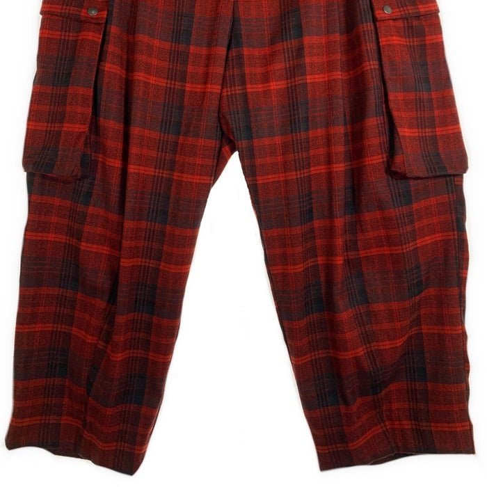 glamb グラム Check Baggy Cargo Pants チェックバギーカーゴパンツ レッド GB0324/P11 Size L 福生店