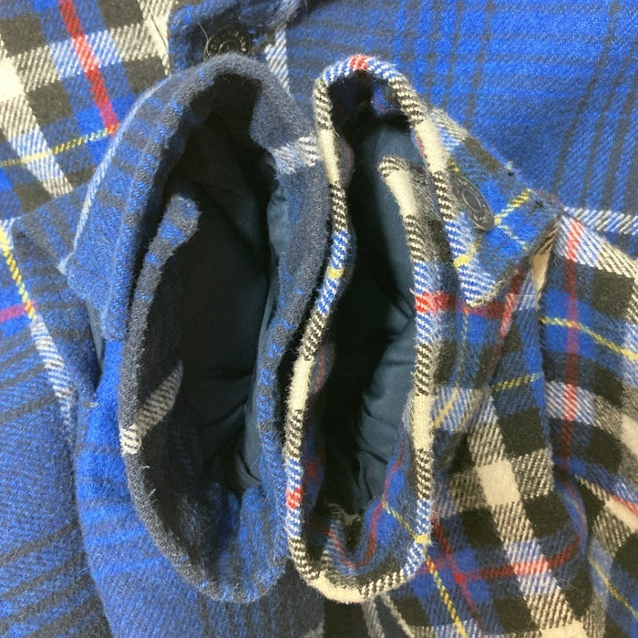 TOMMY JEANS トミージーンズ MIX PLAID JACKET チェック柄 フード付きボタンジャケット ブルー sizeS 瑞穂店