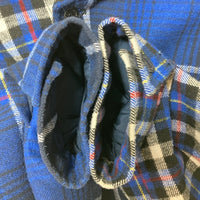 TOMMY JEANS トミージーンズ MIX PLAID JACKET チェック柄 フード付きボタンジャケット ブルー sizeS 瑞穂店