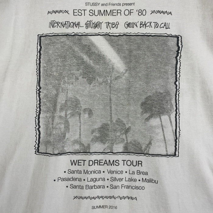 STUSSY ステューシー EST SUMMER OF ’80 フォトプリントTシャツ ホワイト Size L 福生店