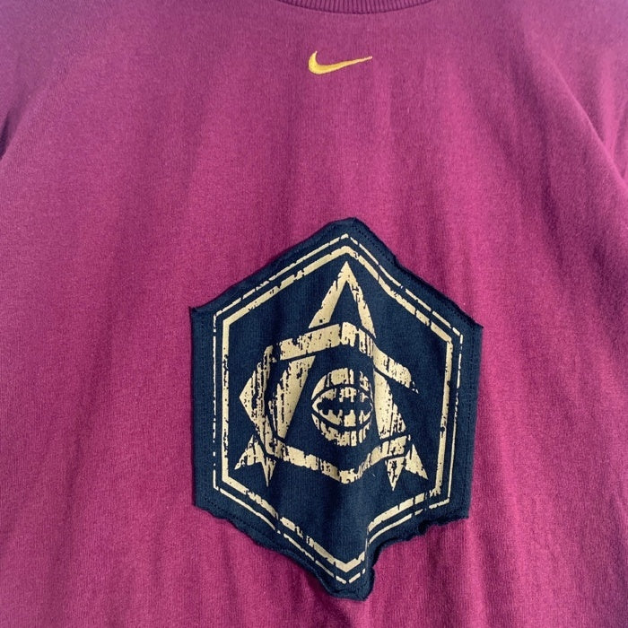 00's NIKE ナイキ アーセナル ワッペン スウッシュ刺繡 Tシャツ ボルドー Size L 福生店