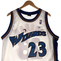 00's NIKE TEAM ナイキ NBA Washington Wizards ワシントン・ウィザーズ マイケルジョーダン タンクトップ ユニフォーム ホワイト ブルー Size L 福生店
