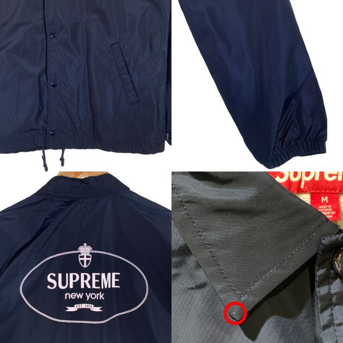 SUPREME シュプリーム 24AW Crest Coaches Jacket クレスト コーチジャケット ネイビー 刺繡 プリント Size M 福生店