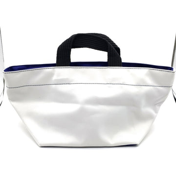 Herve Chapelier エルベシャプリエ 舟型 ナイロン トートバッグ ハンド ホワイト ブルー 福生店