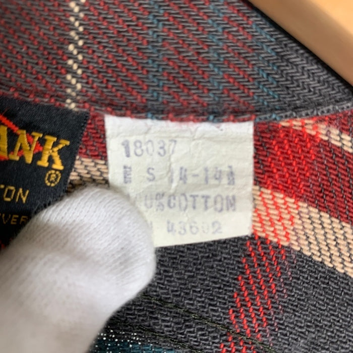 70's BIG YANK ビッグヤンク Plaid Flannel Shirt チェック フランネルシャツ レッド イエロー ブラウン Size S 福生店