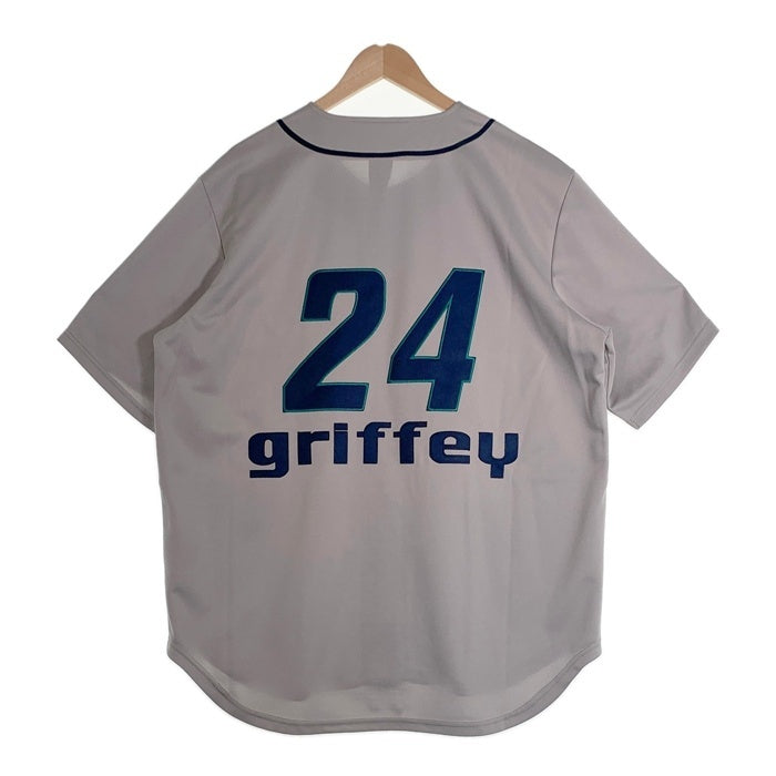Fanatics ファナティックス Seattle Mariners シアトルマリナーズ KEN GRIFFEY Jr. HOME GAME別注 スニーカーYoutuber SOSHI氏監修 TURN A HEAD THE CLOCK BASEBALL JERSEY #24 半袖 ターン ヘッド ザ クロック ベースボール ジャージー グレー Size XL 福生店