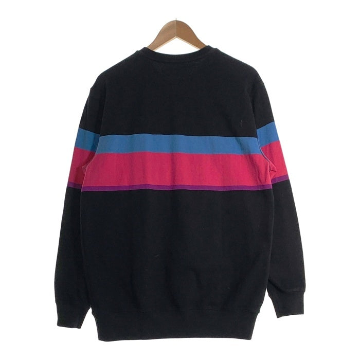 PALACE パレス 17FW Palace Jean  刺繍 クルーネック スウェット ブラック ピンク ブルー Size L 福生店