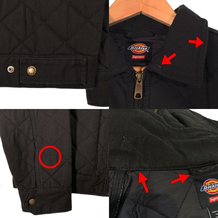 SUPREME シュプリーム 21AW Dickies ディッキーズ Quilted Work Jacket キルテッド ワークジャケット ブラック Size M 福生店