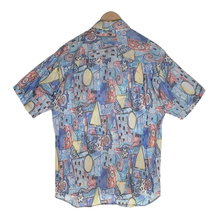 WHEIT OKK 総柄プリント 半袖シャツ ライトブルー Size M 福生店