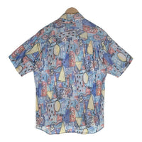 WHEIT OKK 総柄プリント 半袖シャツ ライトブルー Size M 福生店