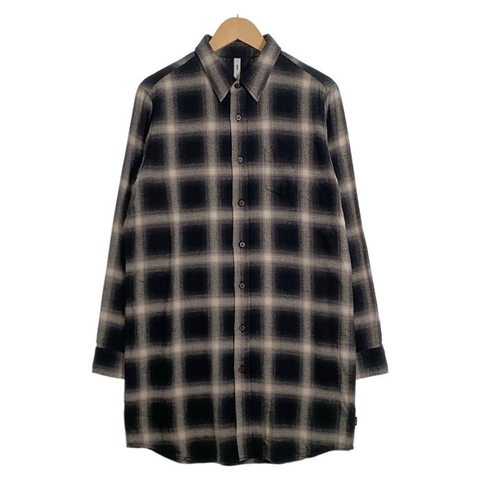 glamb グラム スタンリーロングチェックシャツ フランネル オンブレ