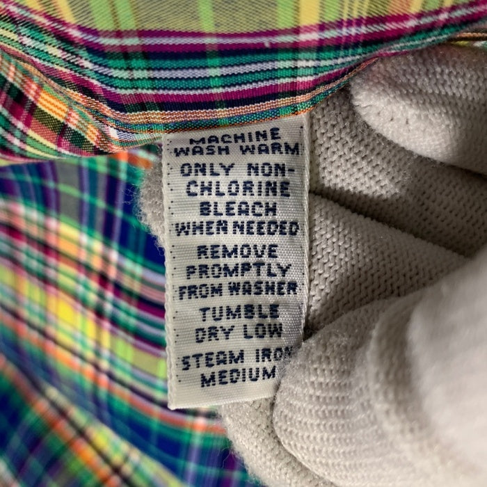 RALPH LAUREN ラルフローレン 長袖 ボタンダウンシャツ チェック イエロー ブルー Size 17/XL 福生店