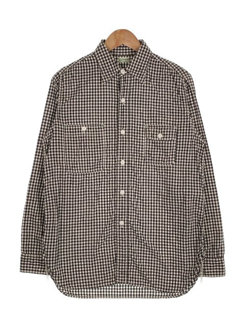 Everwear ギンガムチェック ワークシャツ MASTERPIECE マスターピース ブラック ホワイト Size M 福生店