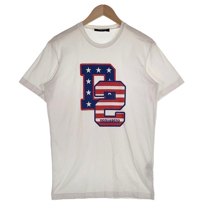 DSQUARED2 ディースクエアード Logo Print T-Shirt ロゴプリント 半袖 Tシャツ ホワイト S74GD1260S23009 Size S 福生店