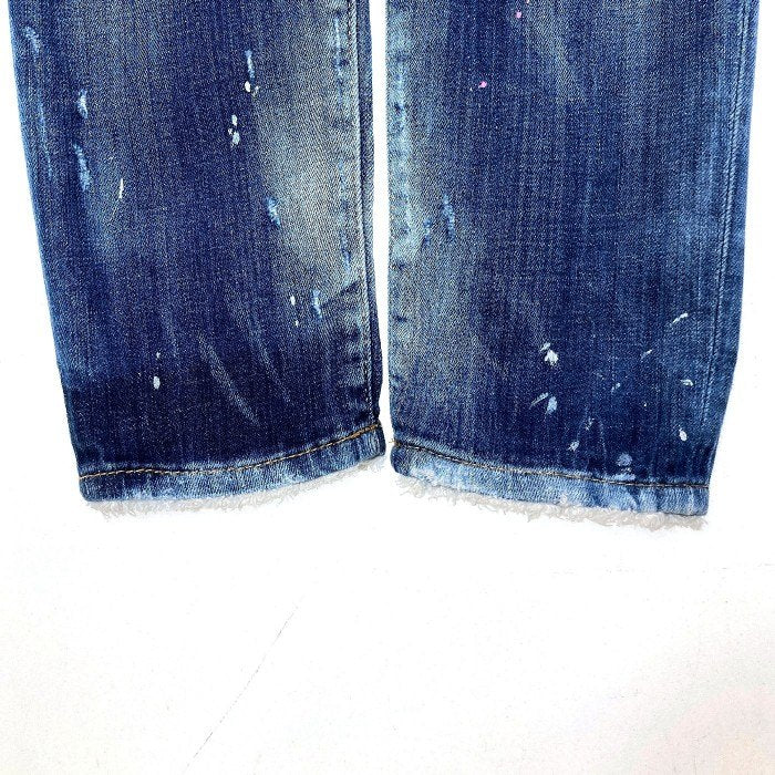 DSQUARED2 ディースクエアード S72LB0075-S30342 JENNIFER JEANS ダメージ加工ペイント デニムパンツ ジェニファー  インディゴ size36 瑞穂店