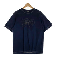 X LARGE エクストララージ ERIC HAZE エリックヘイズ LOGO S/S DYED TEE 製品染め プリントTシャツ ネイビー 149252011002 Size L 福生店