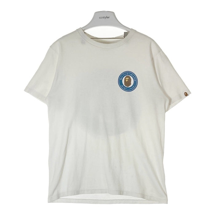 A BATHING APE アベイシングエイプ サル サークルプリント Tシャツ ホワイト sizeM 瑞穂店