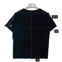 AVIREX アヴィレックス 783-5135606 50th Anniversary LEATHER PATCHED FATIGUE T-SHIRT レザーパッチ ファティーグ Tシャツ ブラック sizeF 瑞穂店