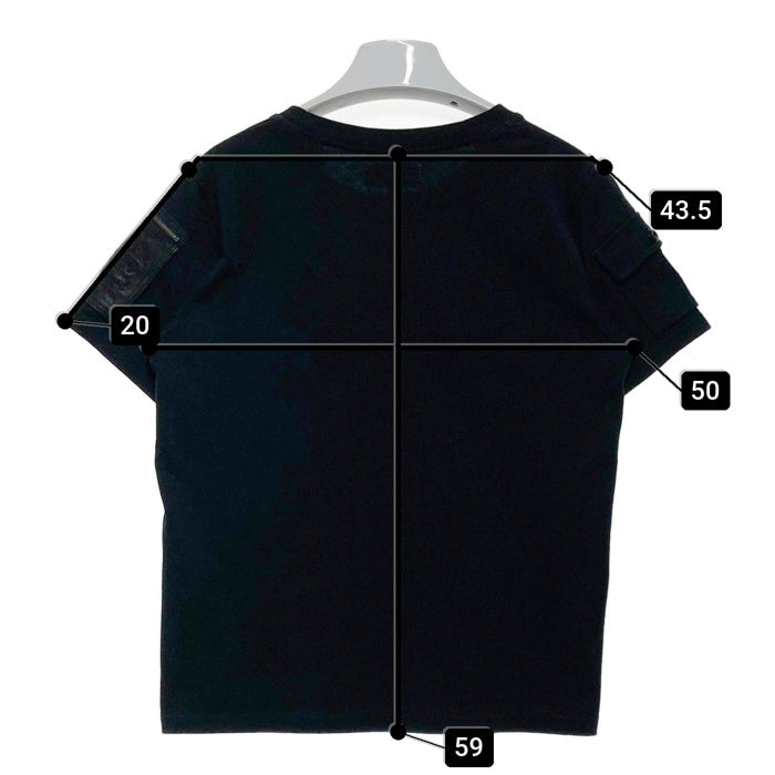 AVIREX アヴィレックス 783-5135606 50th Anniversary LEATHER PATCHED FATIGUE T-SHIRT レザーパッチ ファティーグ Tシャツ ブラック sizeF 瑞穂店