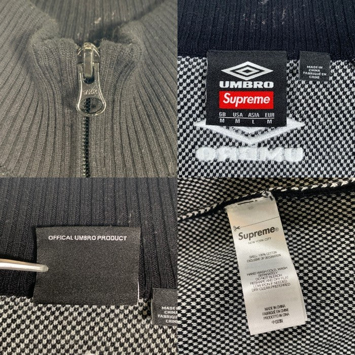 SUPREME シュプリーム UMBRO アンブロ Zip Sweater ジップアップ セーター ブラック Size M 福生店