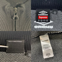 SUPREME シュプリーム UMBRO アンブロ Zip Sweater ジップアップ セーター ブラック Size M 福生店