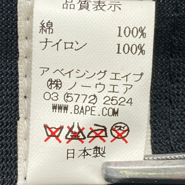 A BATHING APE アベイシングエイプ Bワッペン チェック メッシュキャップ ブラック 瑞穂店