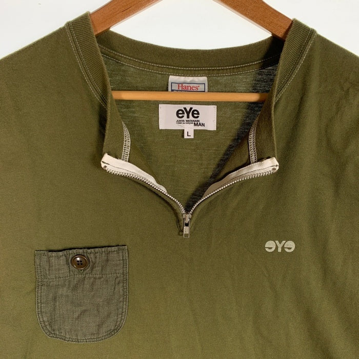 eye COMME des GARCONS コムデギャルソン JUNYA WATANABE ジュンヤワタナベ ハーフジップ 半袖 Tシャツ グリーン WM-T903 Size L 福生店