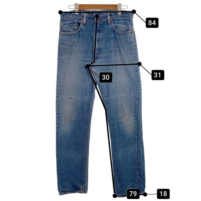 80's Levi's リーバイス 505 ボタン裏650 42TALON ジップ デニムパンツ 505-0217 ライトブルー USA製 Size W35 L32 福生店