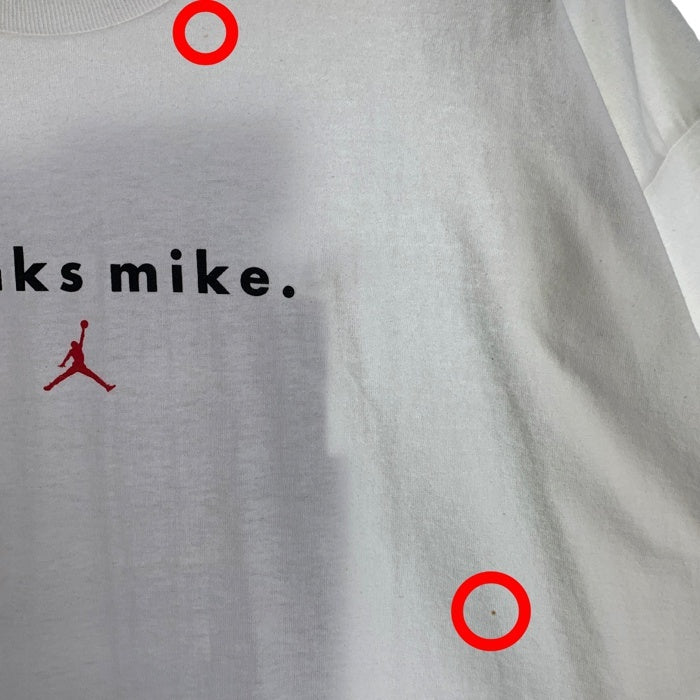 90~00's NIKE ナイキ thanks mike. マイケルジョーダン プリントTシャツ ホワイト メキシコ製 Size XL 福生店
