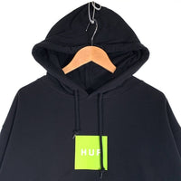 HUF ハフ ESSENTIALS OG LOGO HOODIE エッセンシャルズ ボックスロゴ フーディー パーカー ブラック Size M 福生店