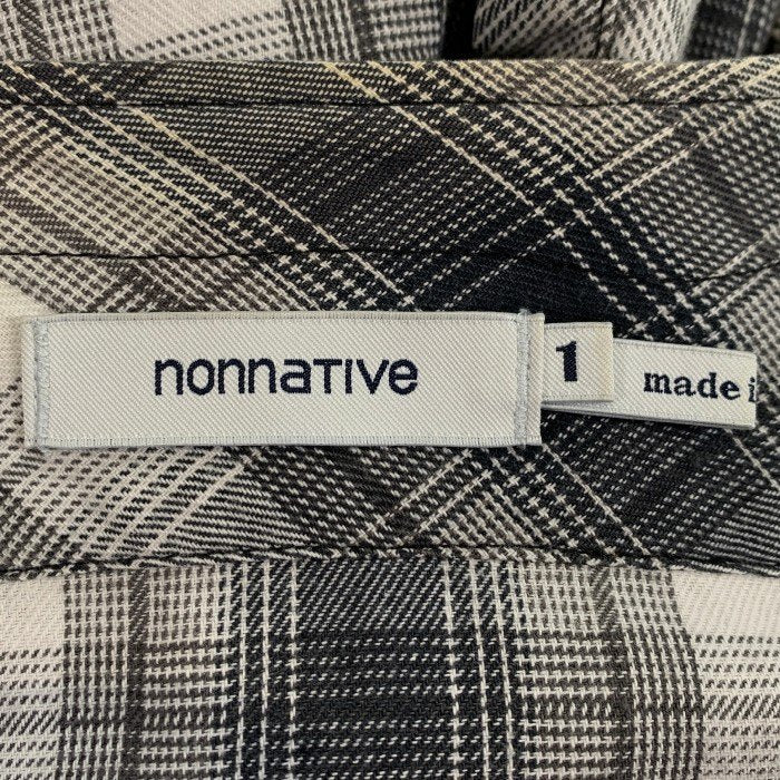 nonnative ノンネイティブ 19AW カーペンターシャツジャケット フランネルチェックシャツ スナップボタン Vネック NN-SJ3601 Size 1 福生店