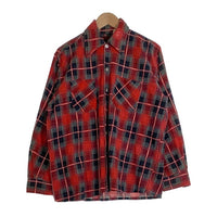 70's Sears シアーズ KING ROAD キングロード チェックプリント フランネルシャツ レッド Size L 福生店