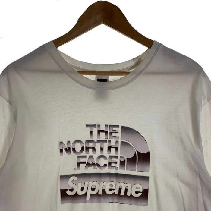 SUPREME シュプリーム 18SS THE NORTH FACE ノースフェイス Metallic Logo Tee メタリックロゴTシャツ ホワイト 並行品 Size L 福生店