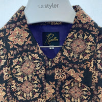 Needles ニードルズ NS206 Classic Shirt ボタニカル ジャガード織 クラシックシャツ ブラック sizeL 瑞穂店