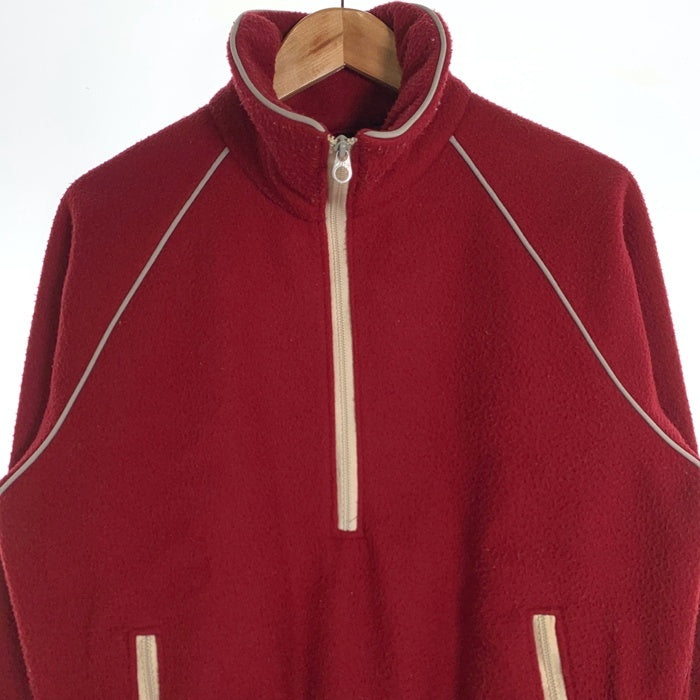 70-80's THE NORTH FACE ノースフェイス ハーフジップ プルオーバー フリースジャケット ラグランスリーブ ボルドー TALON USA製 Size M 福生店
