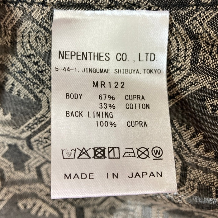 Needles ニードルズ S/S Classic Shirt CU/C Geometric Jq. ショートスリーブ クラシックシャツ オープンカラー 総柄 ジャカード グレー MR122 Size M 瑞穂店