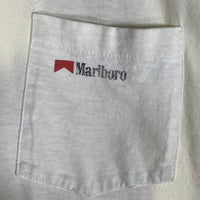 90’s Marlboro マルボロ Cowboy カウボーイ プリント ポケットTシャツ ホワイト ONEITA Size XL 福生店
