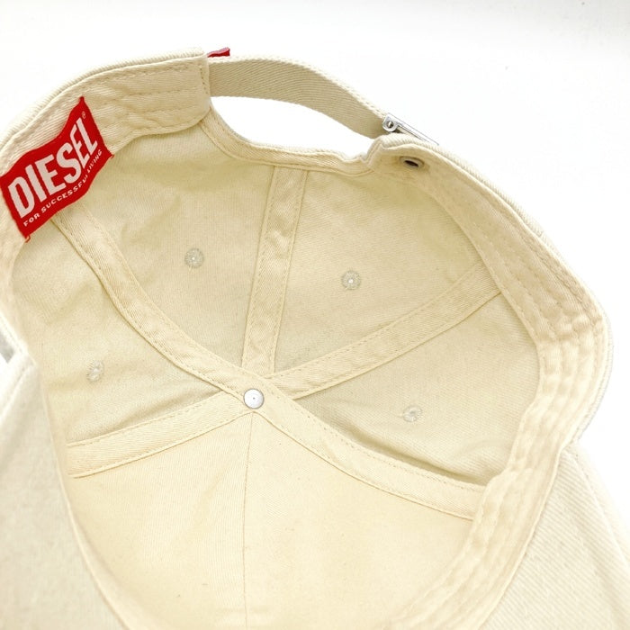 DIESEL ディーゼル  C-RUN-WASH Dロゴ 刺繍 ベースボールキャップ ベージュ 瑞穂店