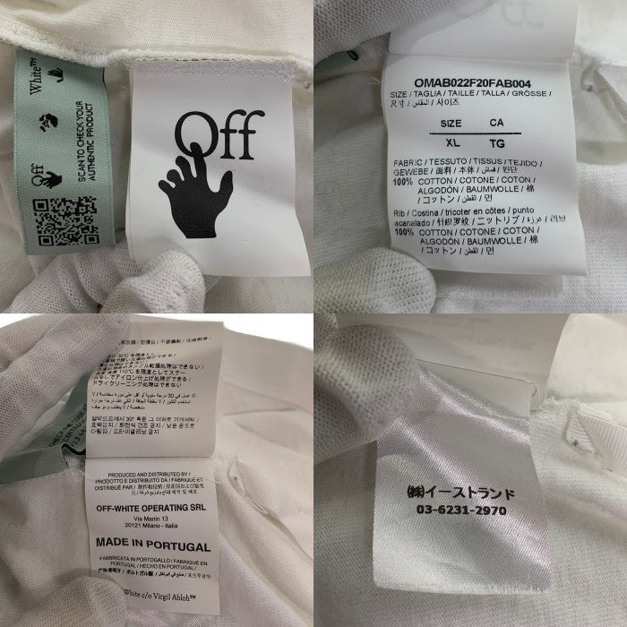 OFF-WHITE オフホワイト レイヤード ロングスリーブ プリントTシャツ ホワイト OMAB022F20FAB004 Size XL 福生店
