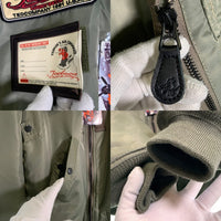 TED COMPANY テッドカンパニー MA-1 フライトジャケット ワッペン ミリタリー グレー TMA-090 Size 44 福生店