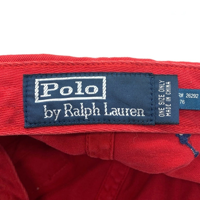 90's Polo By Ralph Lauren ポロバイラルフローレン アメリカ国旗 星条旗 パッチ 6パネル キャップ レッド ネイビー 福生店