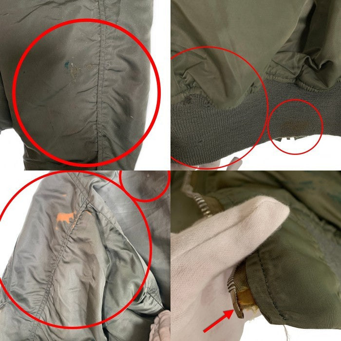 70's U.S. ARMY ALPHA INDUSTRIES アルファインダストリーズ AIR FORCE 米空軍 MA-1 L-2B フライトジャケット オリーブ DSA100-74-C-1559 8414-00-817-0596 Size XL 福生店