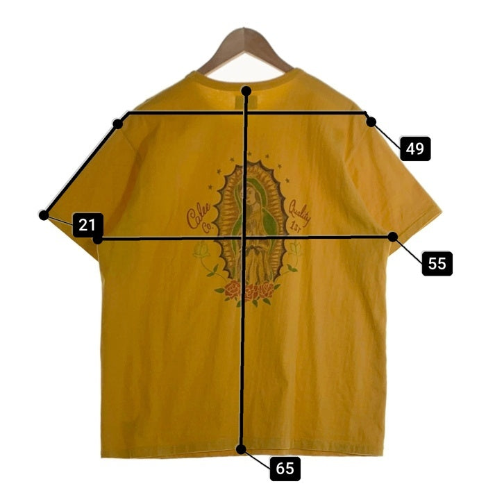 CALEE キャリー Binder neck Maria T-shirt バインダーネック マリア 半袖 Tシャツ イエロー Size L 福生店