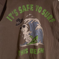 TOYS McCOY トイズマッコイ CASPER TEE IT`S SAFE TO SURF キャスパープリントTシャツ 前V チャコールグレー TMC2504 Size L 福生店