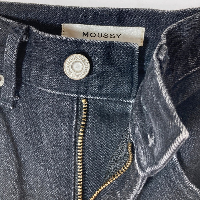 MOUSSY マウジー HW COLOR LOOSE STRAIGHT ブラックデニムパンツ 010FSA11-0330 ブラック 23インチ  瑞穂店