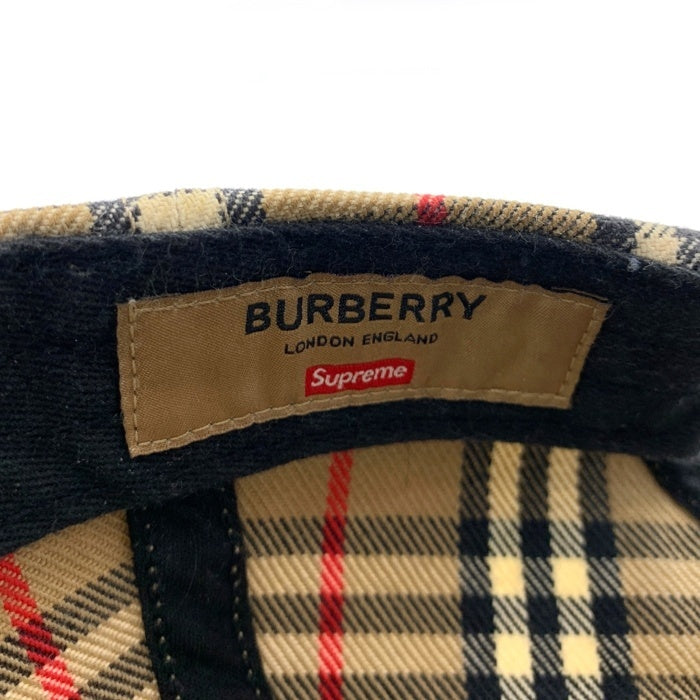 SUPREME シュプリーム BURBERRY バーバリー 22SS Denim 6 Panel チェック ベージュ  USA製 福生店