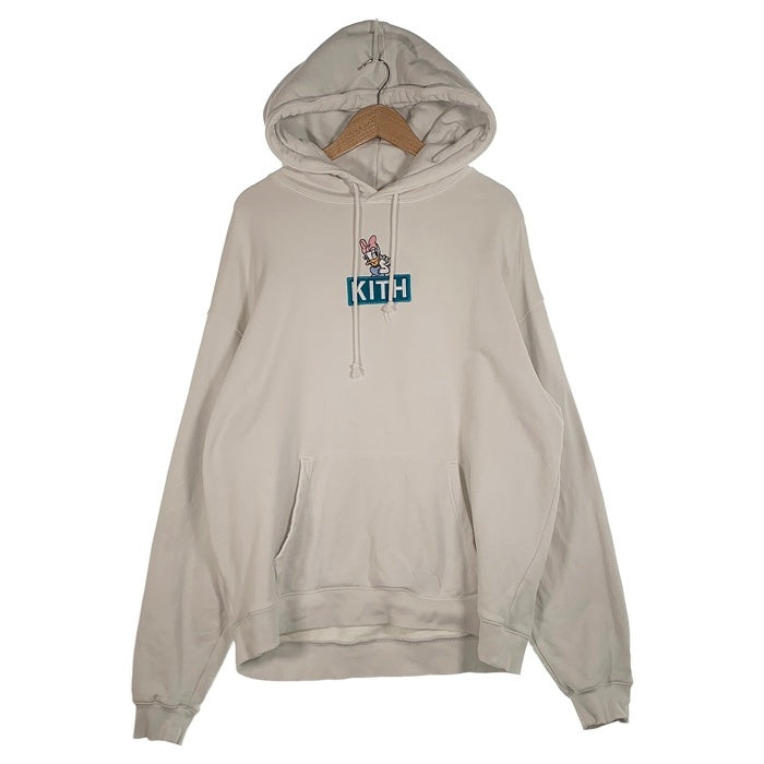 KITH NYC キス Disney ディズニー デイジーダック ボックスロゴ プルオーバースウェットパーカー ホワイト Size XL 福生店