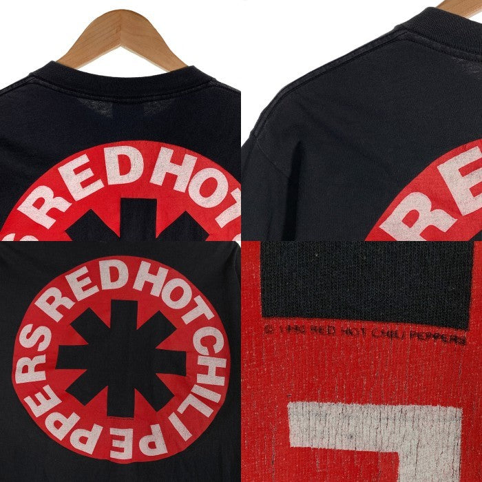 90's Red Hot Chili Peppers レッドホットチリペッパーズ Frank Kozik プリントTシャツ ブラック  1992コピーライト Giant by Tee Jays Size XL 福生店